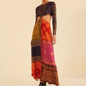 Farm Rio Bandana Dream Cut Out Maxi Dress
